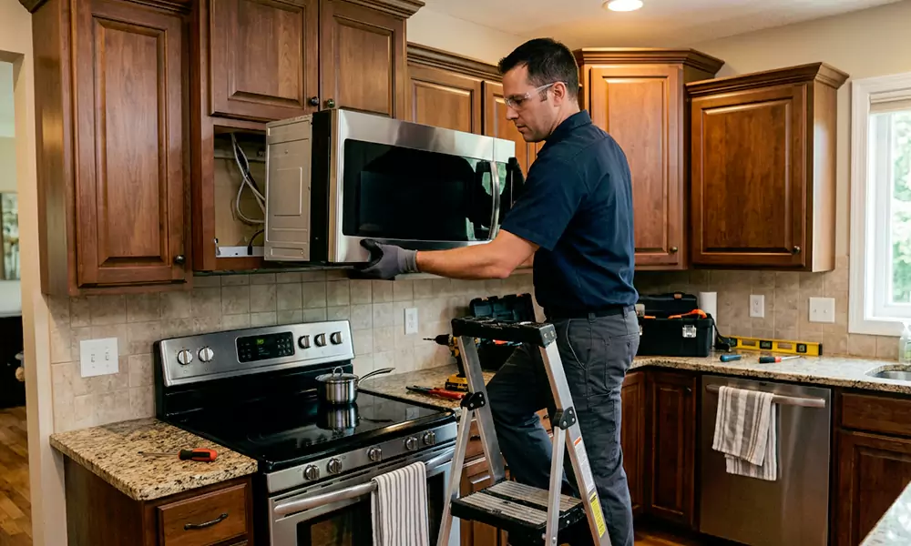Microwave Installation in South Boston, MA